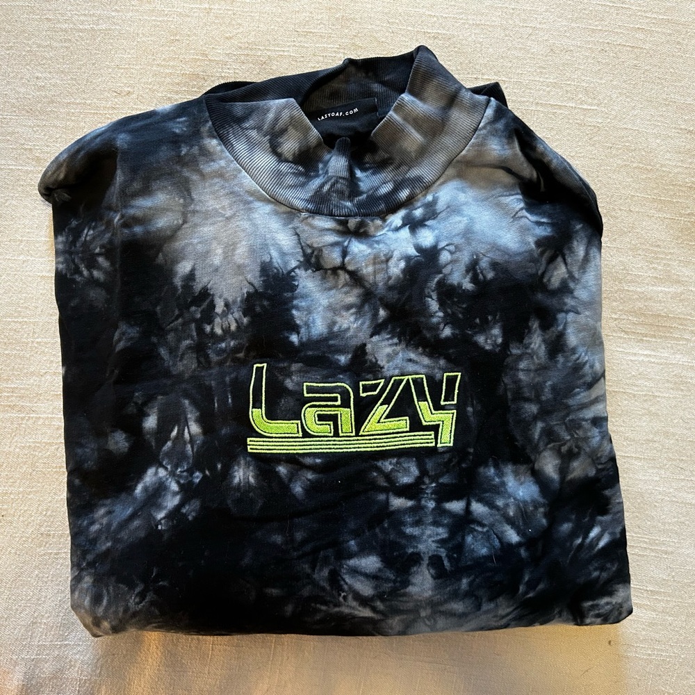 Lazy Oaf mock neck tie dye sweatshirt